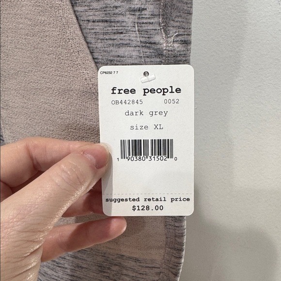 Free People Movement Dark Gray Leggings XL Athleisure Drawstring Pocket - Picture 2 of 6